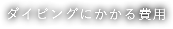 ダイビングにかかる費用